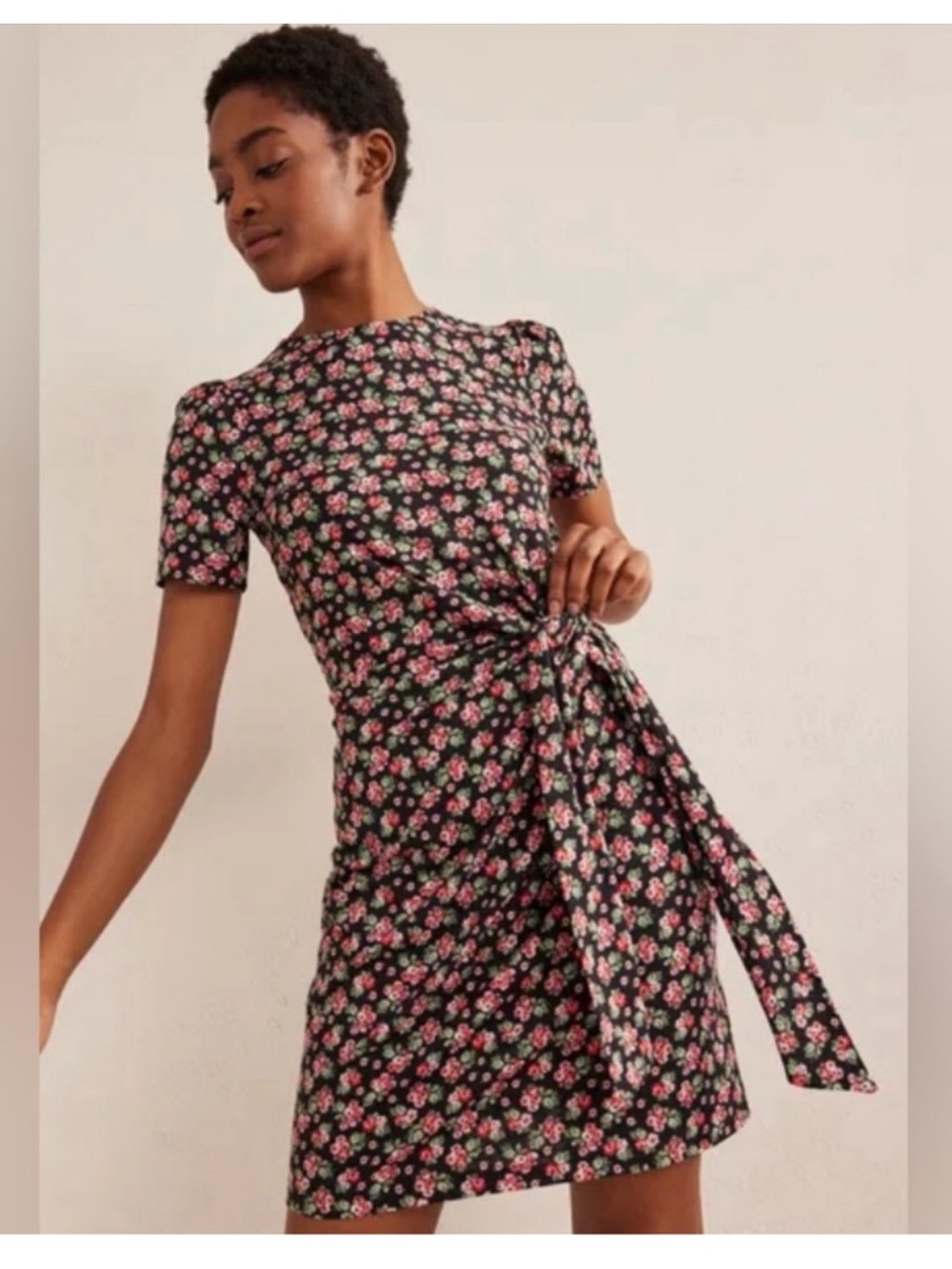 NWT Boden Knot Front Jersey Dress 12 Petite